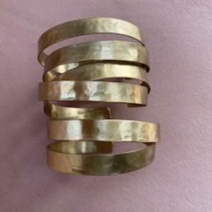 Hammered metal wrap bracelet.  Artisan jewelry